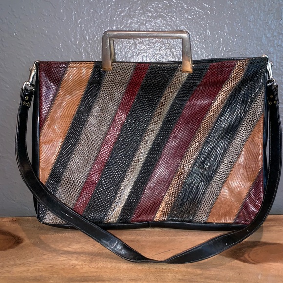 Vintage 1960’s bag by Varon snake print - Picture 1 of 5